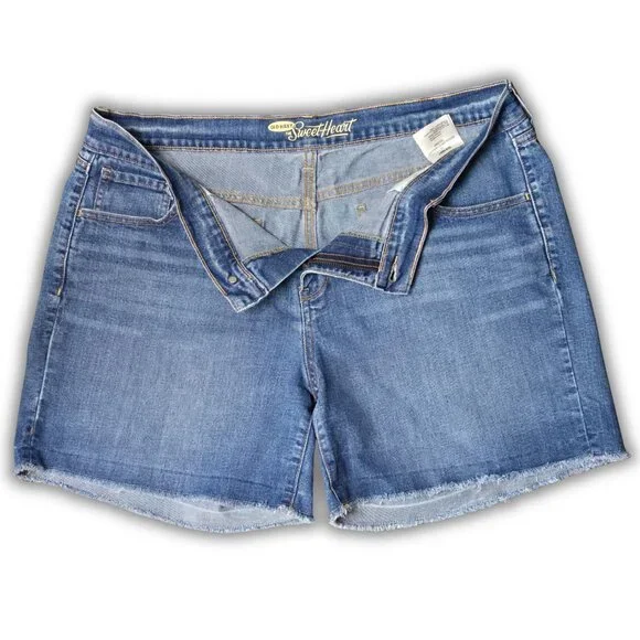 Women's Size 14 Old Navy The Sweetheart Boyfriend Stretch Cut-Off Shorts - Picture 3 of 6